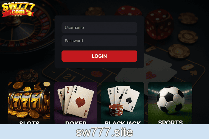 Login Cassino SW777 apostas seguras online