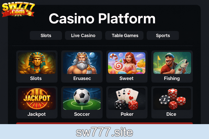 Plataforma Cassino SW777 segura e confiável