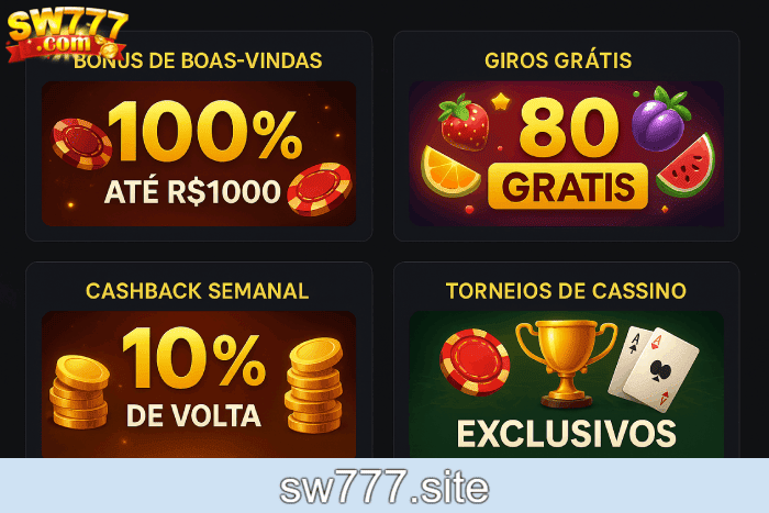 Promoções imperdíveis do Cassino SW777